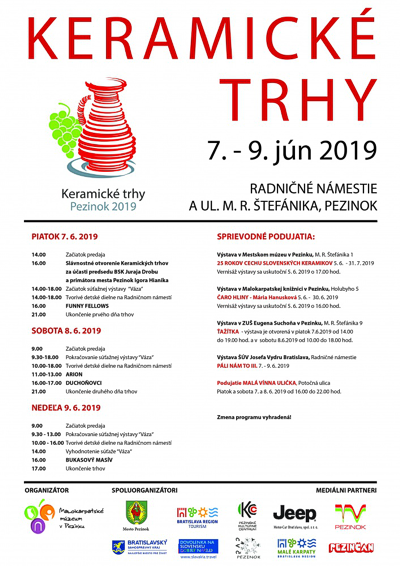 Keramické trhy 2019 - PROGRAM (plagát)