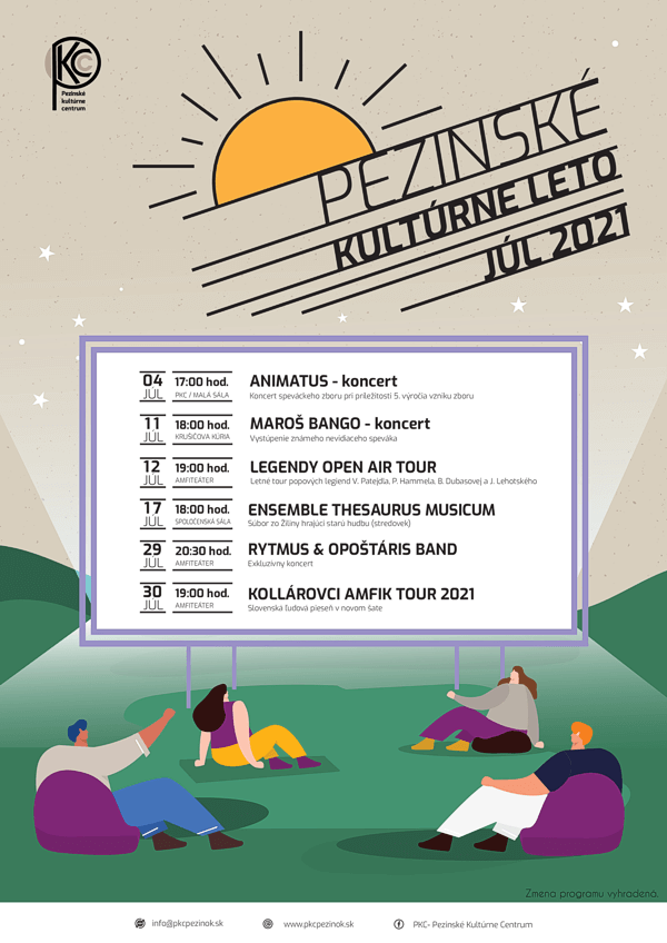 Kultúrne leto v Pezinku - júl  2021