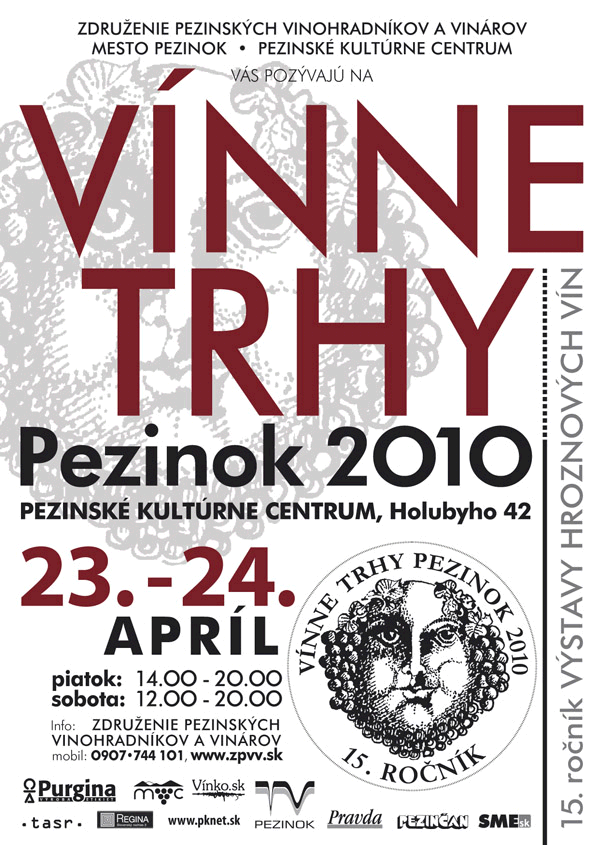 Plagát - Vínne trhy Pezinok 2010